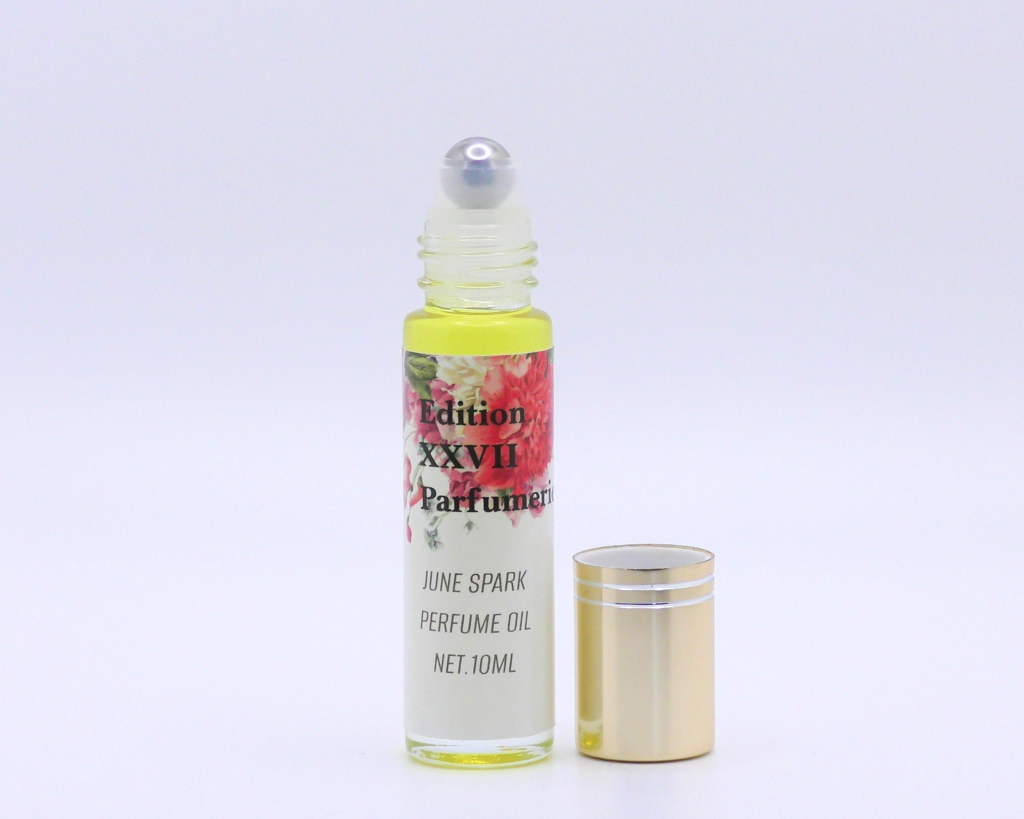 June Spark Perfume Oil Roll-On -A bright floral of Magnolia, Jasmine, and Orange. Net. 10ml