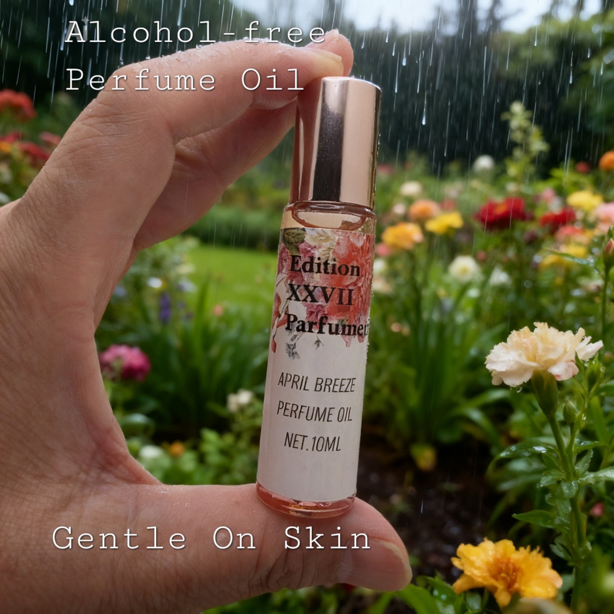 April Breeze Perfume Oil crafted with a floral and fresh scent profile Roll-On. This blend combines the delicate beauty of Ylang- ylang, Jasmine, Rose and Lemon- Net. 10 ML